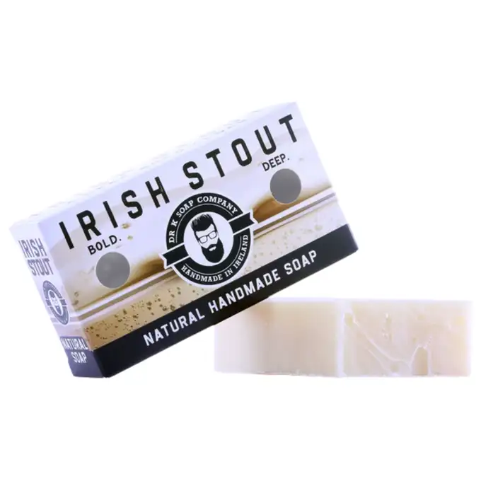 Dr K Soap Irish Stout Soap - Naturalne mydło do mycia ciała w kostce o drzewno-cytrusowym zapachu 110g