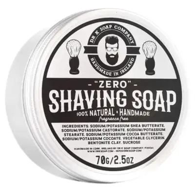 Dr K Soap Shaving Soap Zero - Naturalne mydło do golenia bezzapachowe 70g