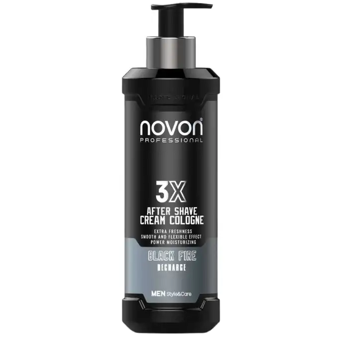 Novon Professional Aftershave 3x Black Fire - Kremowy balsam po goleniu 400ml
