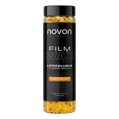 Novon Wax Natural - Luksusowy twardy wosk bezpasekowy do precyzyjnej depilacji twarzy i ciała 400ml Złoty