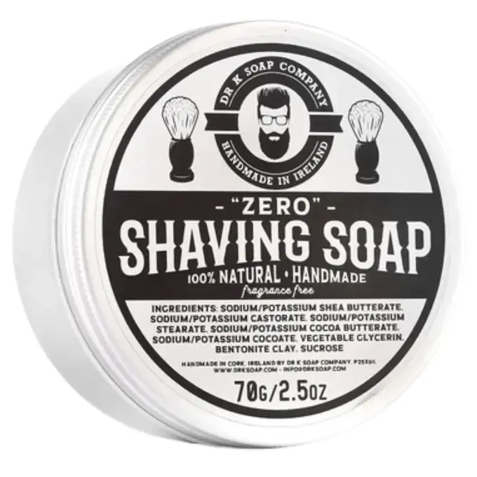 Dr K Soap Shaving Soap Zero - Naturalne mydło do golenia bezzapachowe 70g