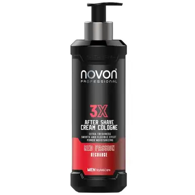 Novon Professional Aftershave 3x Red Passion - Kremowy balsam po goleniu 400ml