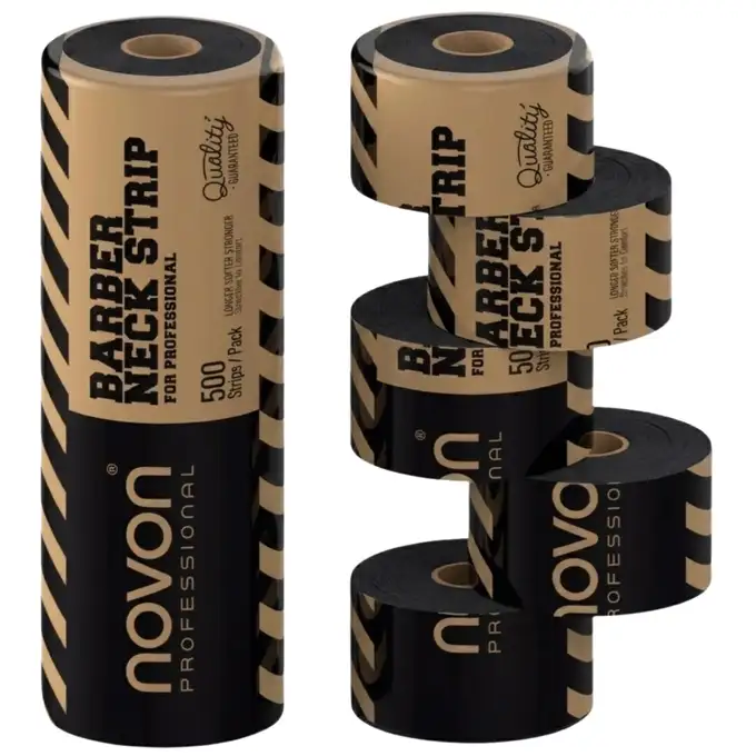 Novon Professional Neckpaper BLACK - Kryza kołnierzyki berberskie fryzjerskie 5 rolek