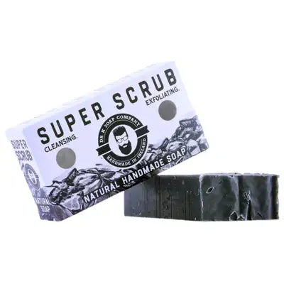 Dr K Soap Super Scrub Soap - Naturalne mydło do ciała z peelingiem w kostce o zapachu trawy cytrynowej 110g