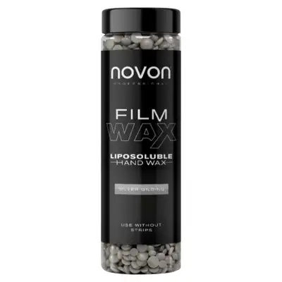 Novon Wax Natural - Profesjonalny twardy wosk bezpasekowy do precyzyjnej depilacji twarzy i ciała 400g Szary