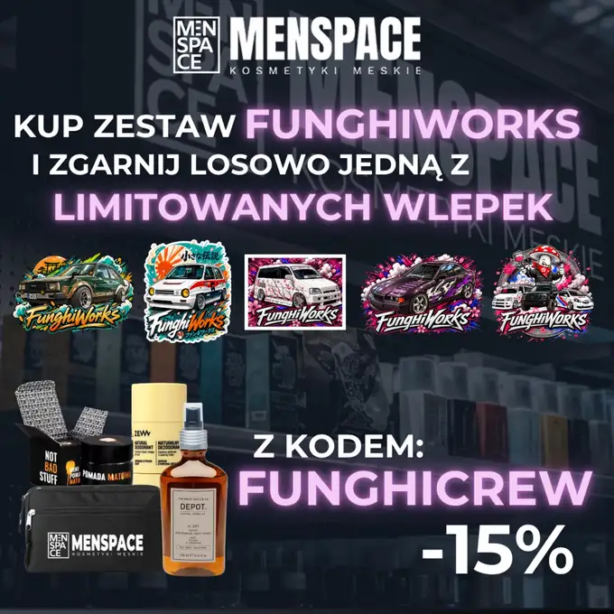 Zestaw Podróżny Funghi Works - Pomada, Dezodorant, Mgiełka z Kosmetyczką
