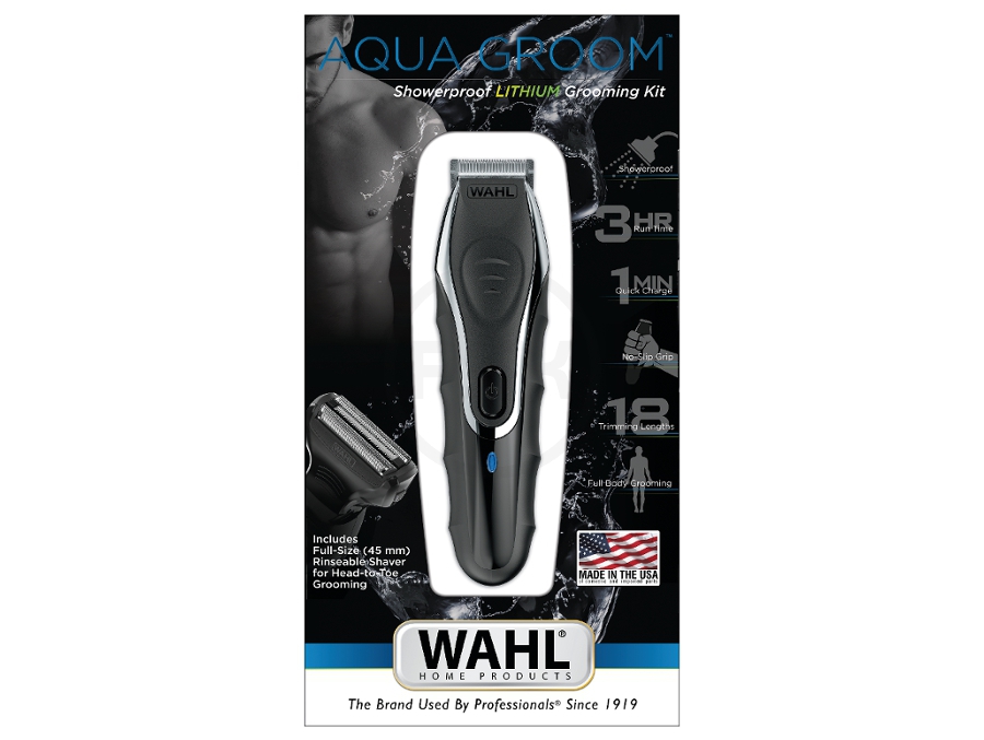 Wahl 9899-016 Aqua Groom wodoodporna maszynka trymer do brody, włosów i ciała