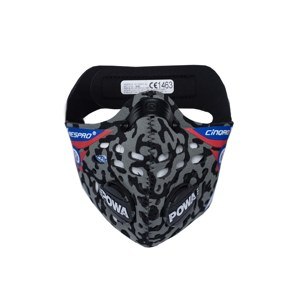 RESPRO CE Cinqro Camo - sportowa maska antysmogowa przeciwwirusowa PM2.5 PM10 rozmiar M