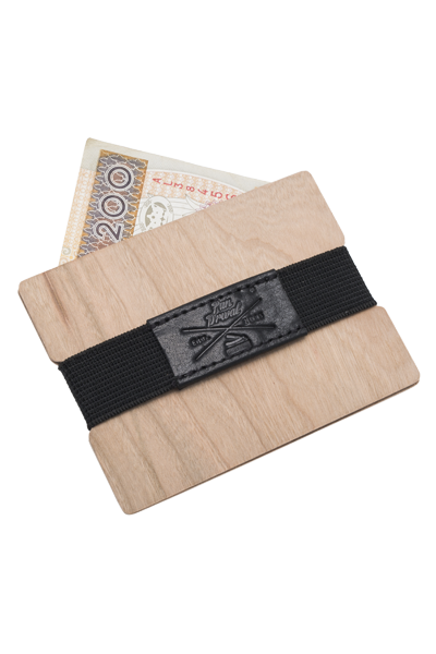 Pan Drwal - ręcznie robiony drewniany portfel