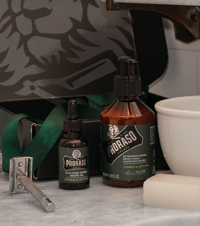 Proraso Zestaw prezentowy Cypress & Vetyver - olejek i szampon do brody