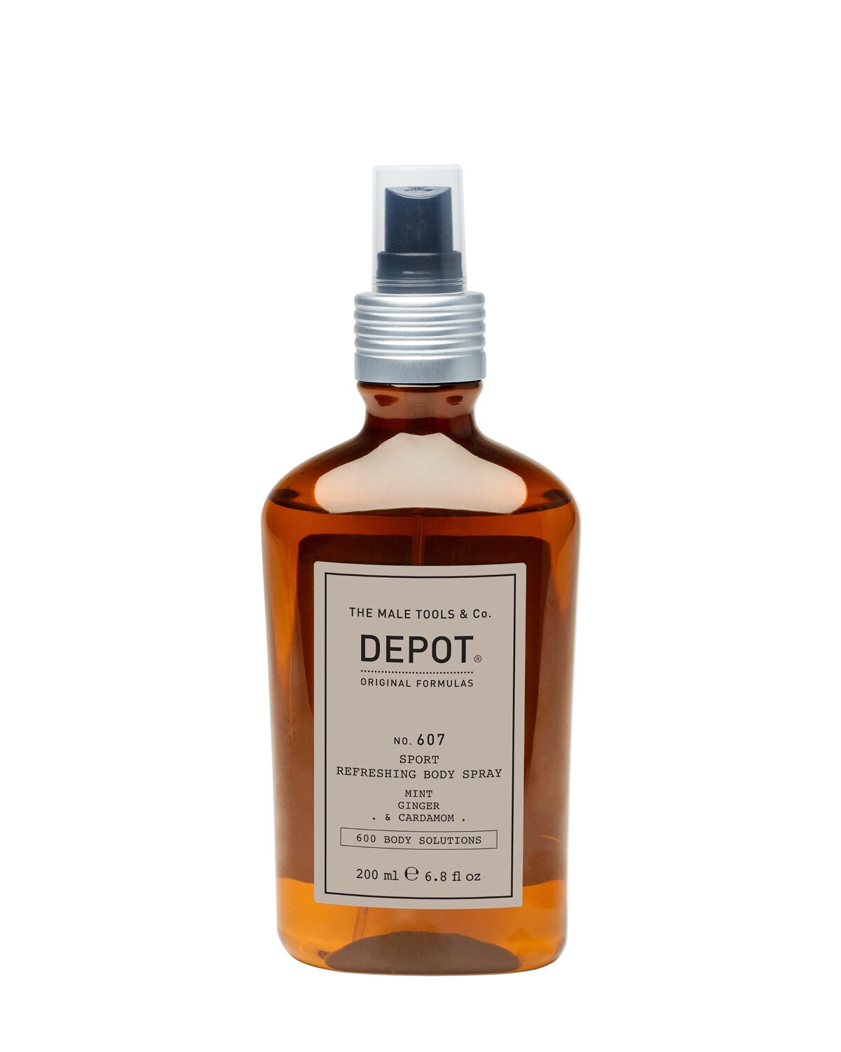 Depot 607 Odświeżający spray do ciała o zapachu mięty, imbiru i kardamonu - 200ml
