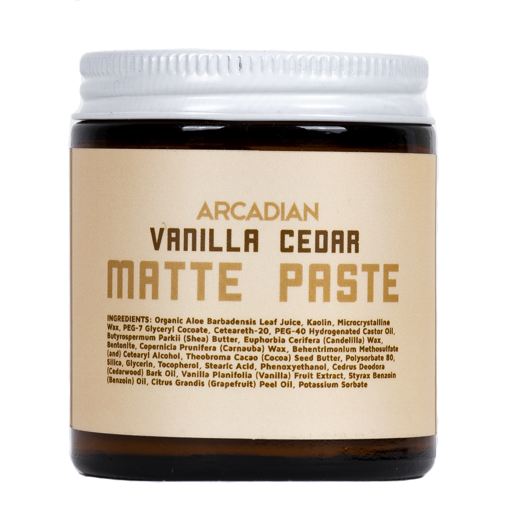 Arcadian - Vanilla Cedar Matte Paste - Matowa pasta do włosów o bardzo mocnym chwycie 115g
